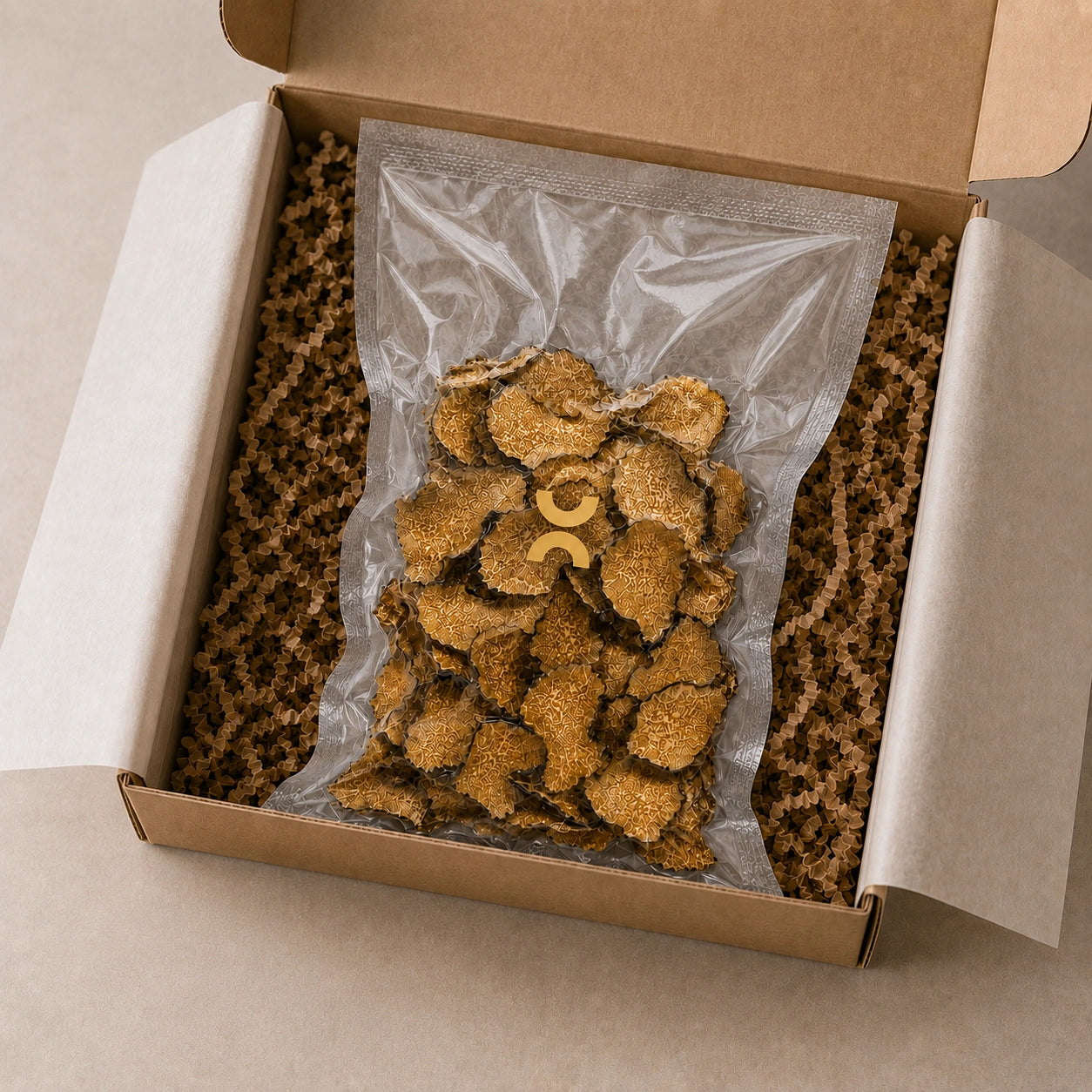 Dried Tuber aestivum truffle slices packed for wholesalers distributors and food service buyers